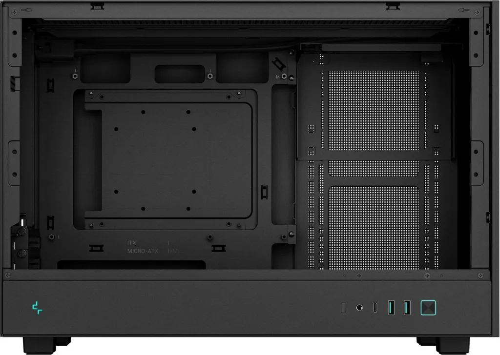Kasë DeepCool CH260, Micro Tower, micro ATX/Mini-ITX, xham i temperuar, e zezë - 6