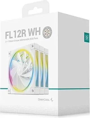 Ventilatorë kasë Deepcool FL12R WH-3 IN 1, 120mm, ARGB, set 3 copë, bardhë