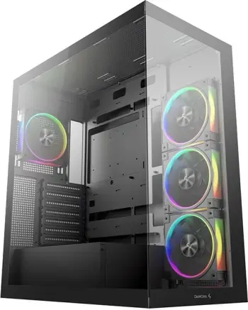 Kasë Deepcool CG580 4F, Midi Tower, ATX, xham i temperuar, e zezë