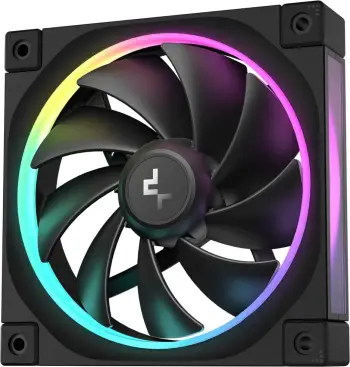 Ventilator kasë DeepCool FL12, 12 cm, LED RGB, i zi