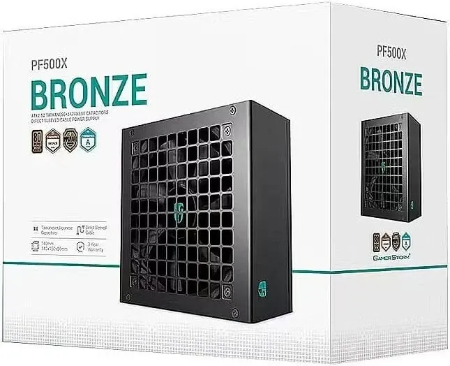 Kasë DEEPCOOL PF500X, 500W, 80 PLUS Bronze, e zezë - 2