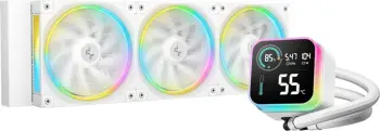 Kasë ftohëse me ujë DeepCool LQ360 WH, 3x12 cm, RGB, e bardhë