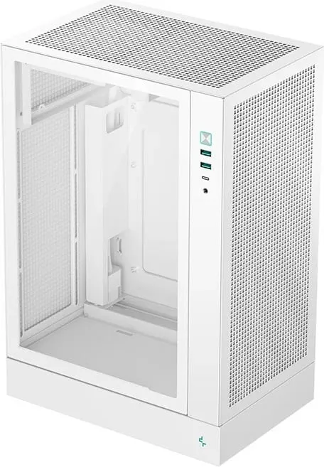 Kasa PC DeepCool CH160 Plus WH, Mini ITX Micro ATX, xham i kalitur, e bardhë - 1