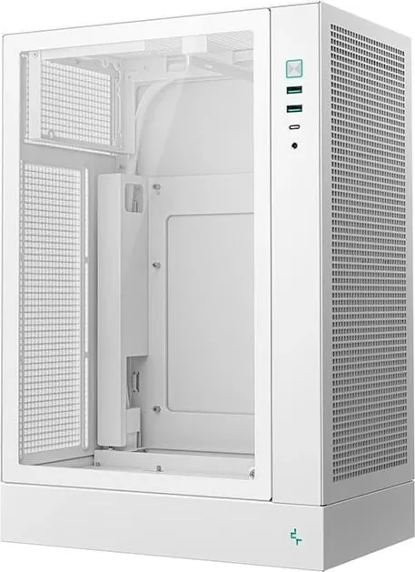 Kasa PC DeepCool CH160 Plus WH, Mini ITX Micro ATX, xham i kalitur, e bardhë - 3