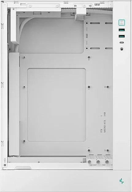 Kasa PC DeepCool CH160 Plus WH, Mini ITX Micro ATX, xham i kalitur, e bardhë - 4
