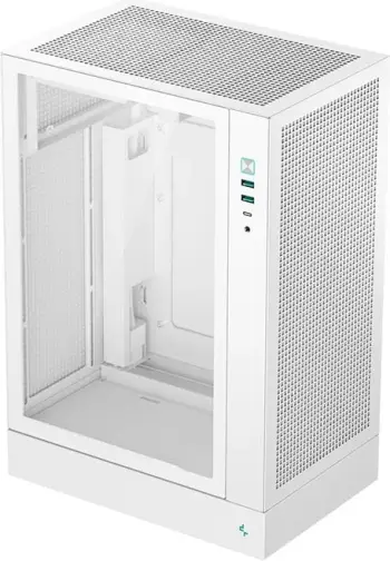 Kasa PC DeepCool CH160 Plus WH, Mini ITX Micro ATX, xham i kalitur, e bardhë