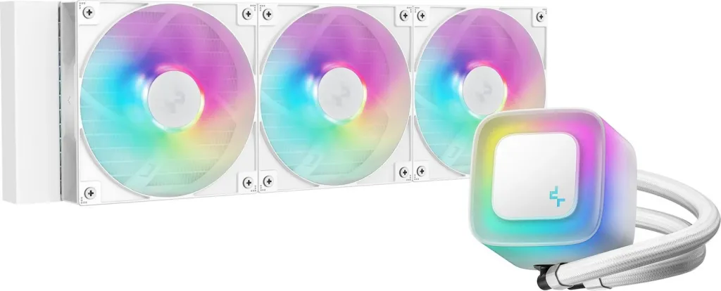 Ftohës uji për procesor DeepCool LE360 WH V2, 360mm, ARGB, i bardhë - 1