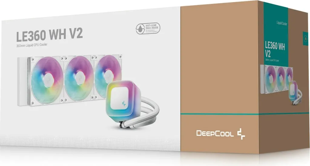 Ftohës uji për procesor DeepCool LE360 WH V2, 360mm, ARGB, i bardhë - 3