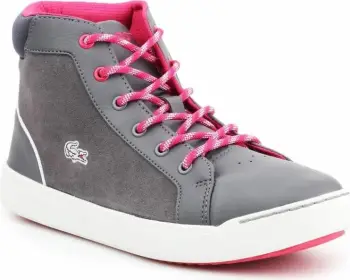 Këpucë lifestyle për fëmijë Lacoste, gri/rozë