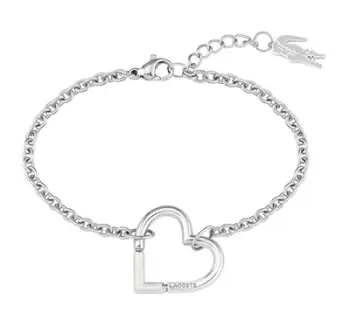Byzylyk për femra Lacoste Heart Ines 2040326, i argjendtë