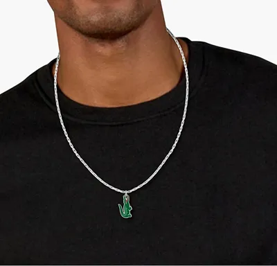 Qafore për meshkuj Lacoste Arthor 2040228, e argjendtë/e gjelbër - 4