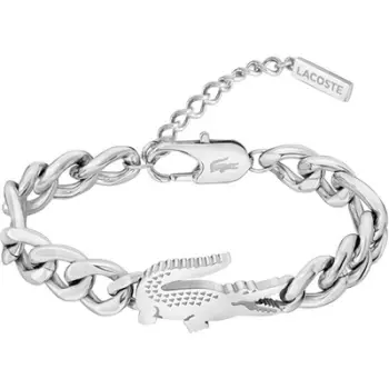 Byzylyk për femra Lacoste Crocodile 2040373, 19.5 cm, i argjendtë