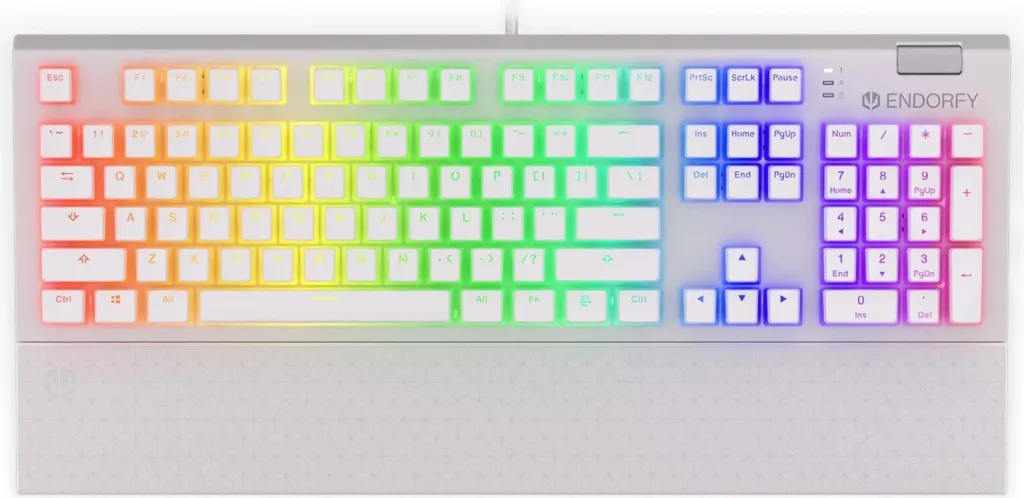 Tastierë Endorfy Omnis Pudding Onyx White Blue, Kailh Blue, US, e bardhë - 10