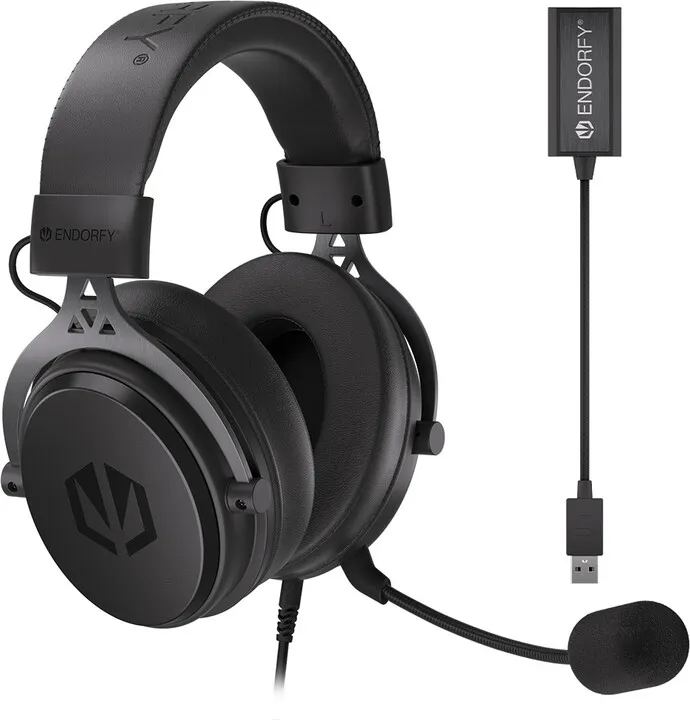 Kufje Endorfy Viro Plus USB, të zeza - 1