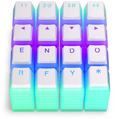 Taste PBT Endorfy Pudding Onyx White, 104 copë, të bardha - 2