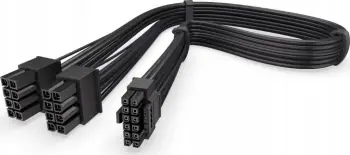 Kabllo Endorfy 12-pin - PCIe 6-pin x2, 0.6m, e zezë