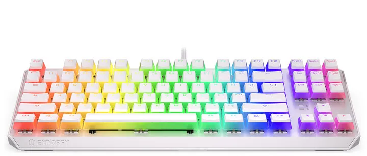 Tastierë Endorfy Thock TKL Pudding Onyx White Red, Kailh Red, US, e bardhë - 4