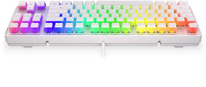 Tastierë Endorfy Thock TKL Pudding Onyx White Red, Kailh Red, US, e bardhë - 5