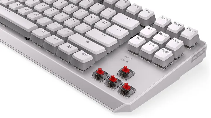 Tastierë Endorfy Thock TKL Pudding Onyx White Red, Kailh Red, US, e bardhë - 9
