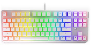 Tastierë Endorfy Thock TKL Pudding Onyx White Red, Kailh Red, US, e bardhë