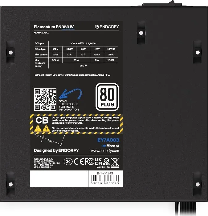 Burim energjie Endorfy Elementum E5 EY7A003 ATX, 350W - 6