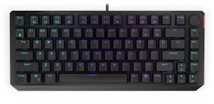 Tastierë Endorphy Thock 75%, TKL, Kailh Red, e zezë, US - 1