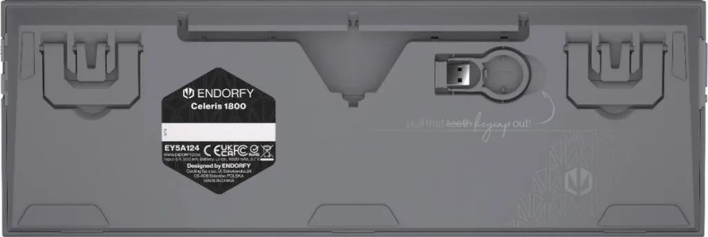 Tastierë mekanike Endorfy Celeris 1800, RGB, wireless, 96%, gri - 16