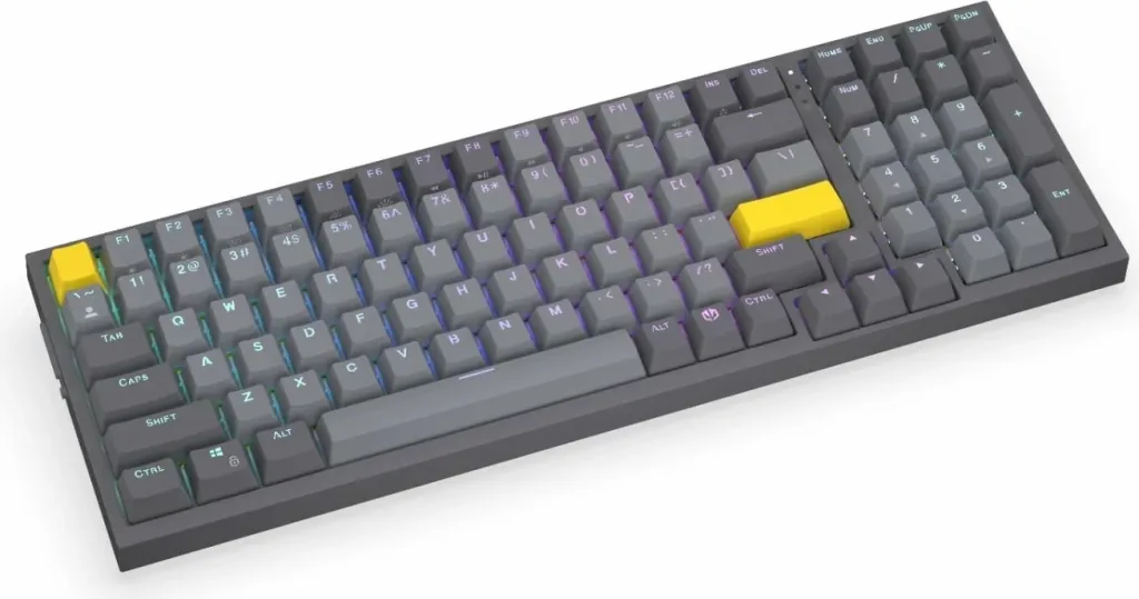 Tastierë mekanike Endorfy Celeris 1800, RGB, wireless, 96%, gri - 3