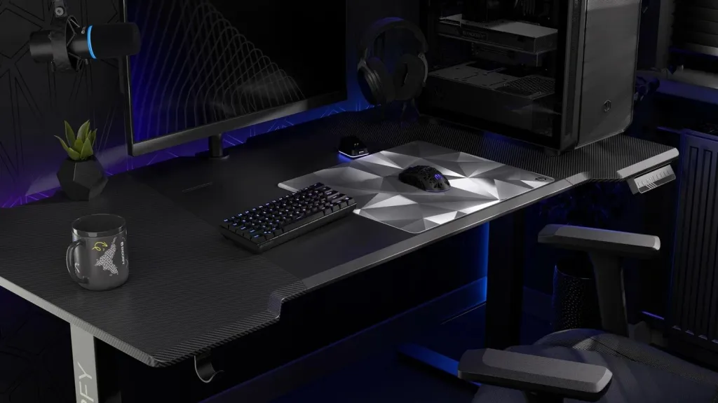 Mauspad Endorfy Crystal Black L, për lojtarë, ngjyrë bardhë e zi - 2