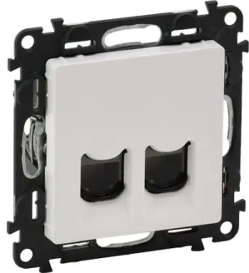 Prizë e dyfishtë Valena Life 2 x RJ45, Cat. 5e, e bardhë
