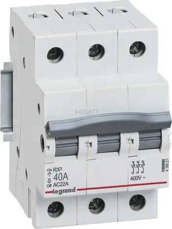 Çelës izolimi Legrand RX3 419327, 40A, 3P, gri