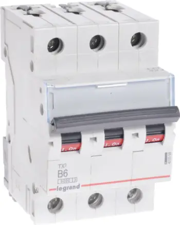 Ndërprerës Legrand, 3P, B, 6A, AC, 6kA