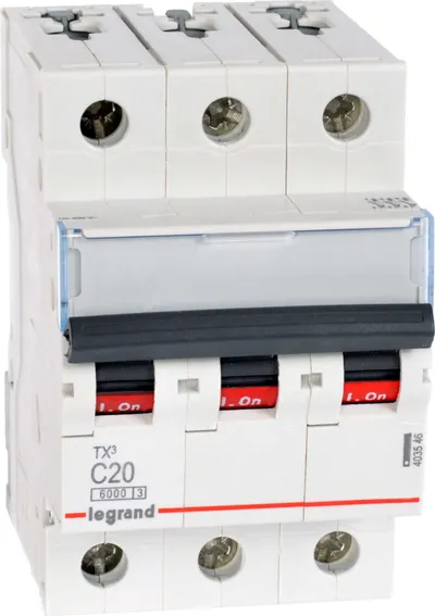 Ndërprerës Legrand, S 303, 3P, C, 20 A, 6000 A - 1