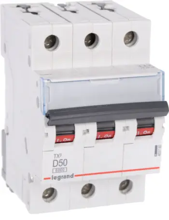 Ndërprerës qarku Legrand S303 D50 TX3 50A 6kA 403760, i hirtë