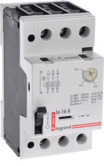 Ndërprerës qarku motorik Legrand 3P, 7.5kW, 10-16A M 250 16 606810