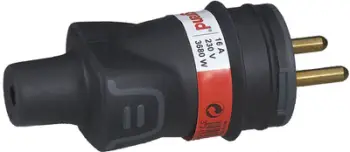 Prizë me tokëzim Legrand, 16A, 2P + Z, 230V, IP44, e zezë - 50114
