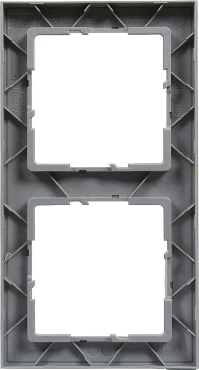 Kornizë dopio Legrand SUNO 721512, për 2 module, alumin - 1