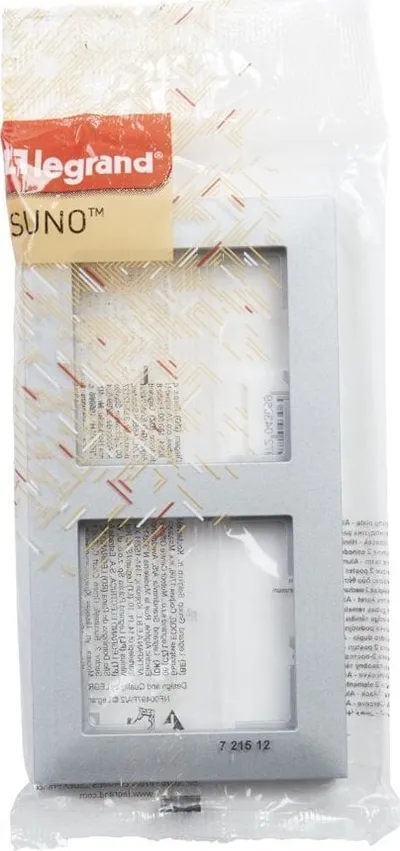 Kornizë dopio Legrand SUNO 721512, për 2 module, alumin - 3