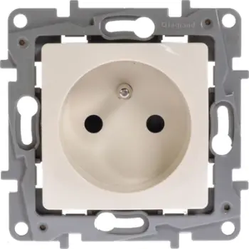 Prizë Legrand me tokëzues 16A - 664636, 250V, krem