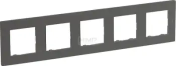 Kornizë pesëfishe Legrand Niloe Step 5x, 86x370mm, pamje çeliku