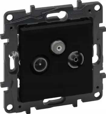 Prizë TV R SAT Legrand Niloe Step 10 dB, terminale, e zezë