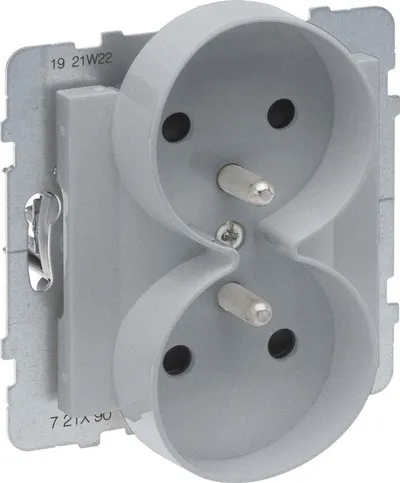 Prizë dyshe Legrand SUNO 721390, 2x2P+E, 16A 250V, e bardhë - 1