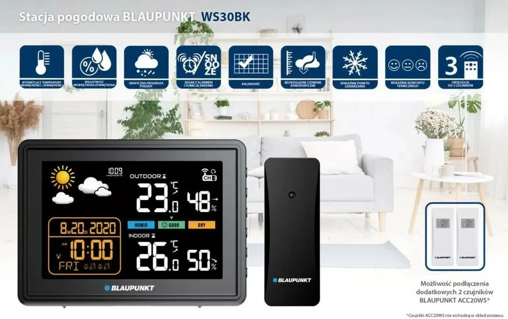 Stacioni i Motit Blaupunkt WS30BK, me ekran LCD dhe ngjyrë të zezë - 4