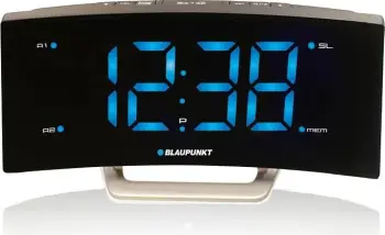 Radio digjitale me alarm Blaupunkt CR7BK Alarm Clock Radio Silver, e argjendtë