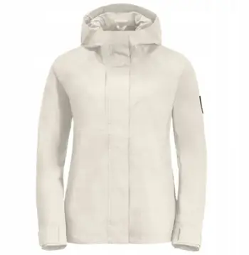Xhaketë femrash Jack Wolfskin Nature 2L Jkt W, poliestër, e bardhë