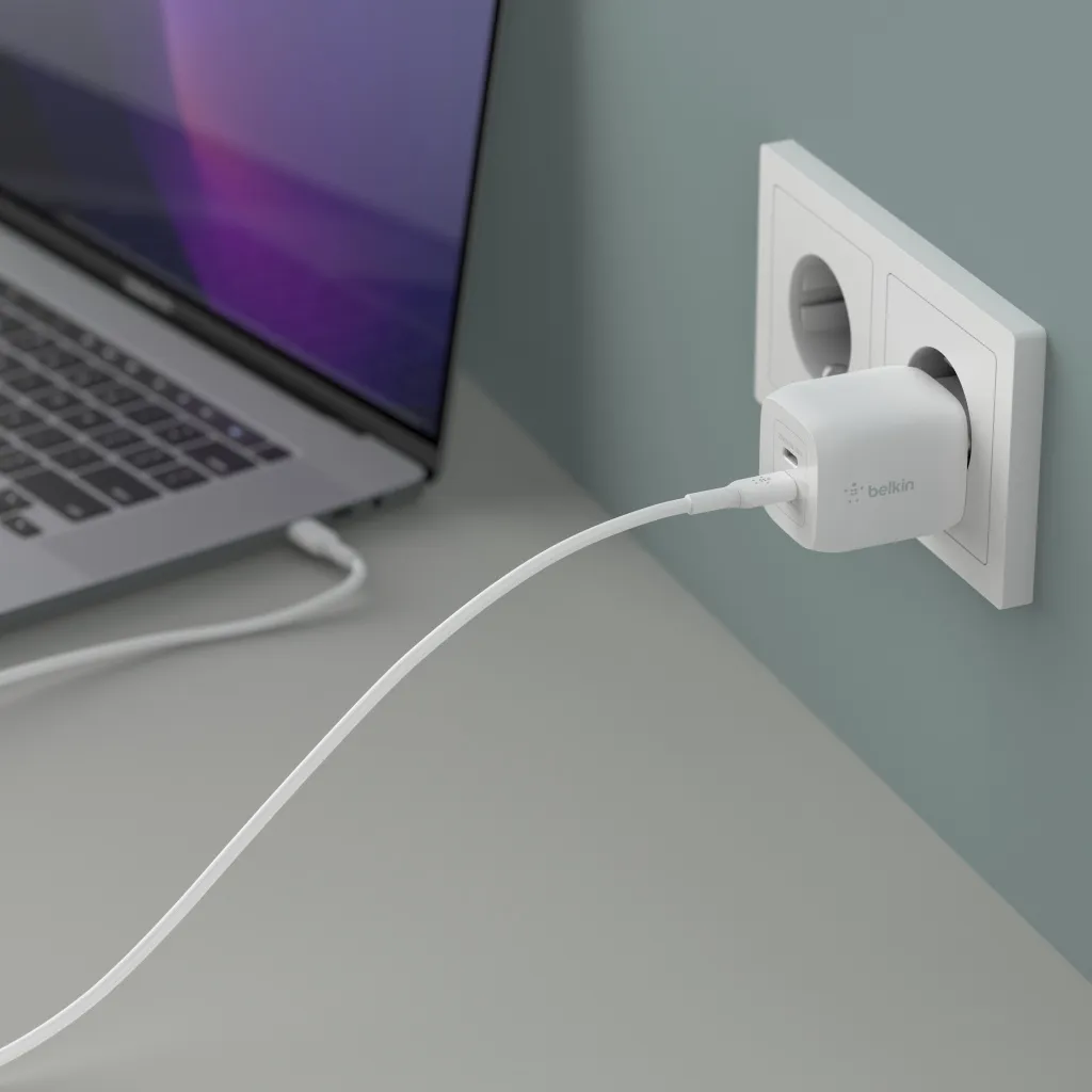 Karikues Belkin 45W PD PPS Dual USB-C GaN, i zi - 7