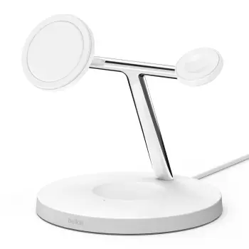 Karikues wireless Belkin Boost Charge Pro Magsafe 3-in-1 - i bardhë