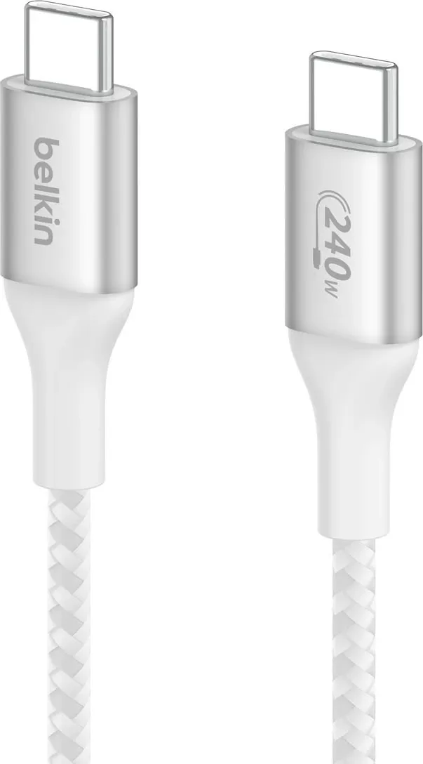Kabllo USB-C Belkin BoostCharge, 240W, 6.6', e bardhë - 3