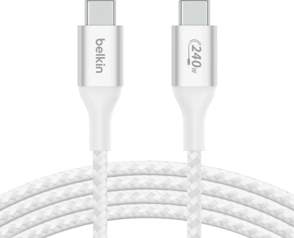 Kabllo USB-C Belkin BoostCharge, 240W, 6.6', e bardhë - 4