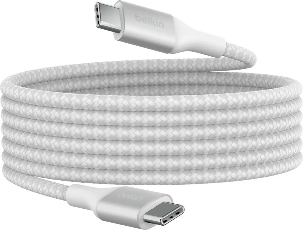 Kabllo USB-C Belkin BoostCharge, 240W, 6.6', e bardhë - 5